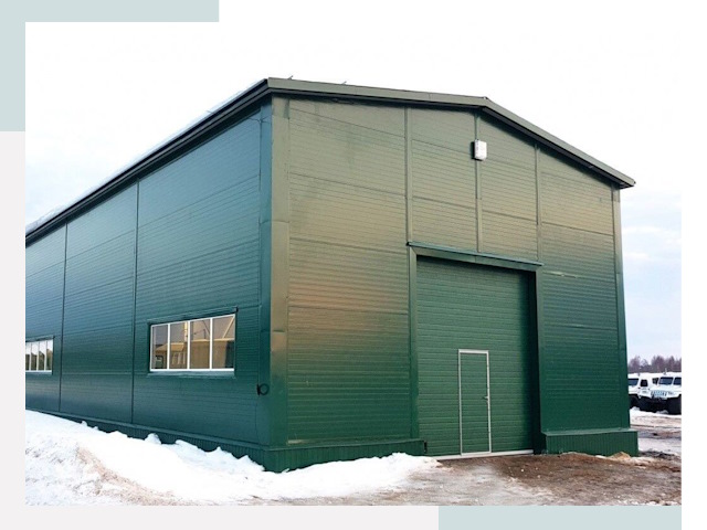 Двускатные ангары в Шатуре